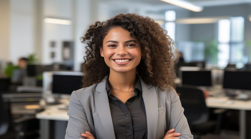 Témoignages clients vecteezy a smiling african american human resources representative
